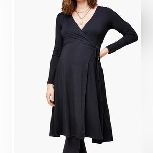 Nom Tessa Long Sleeve Jersey Maternity/Nursing Wrap Dress